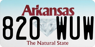 AR license plate 820WUW
