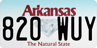 AR license plate 820WUY