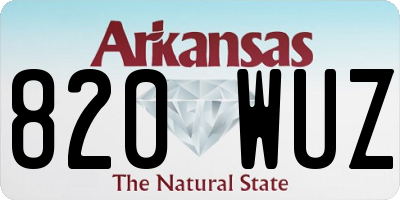 AR license plate 820WUZ