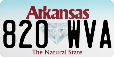 AR license plate 820WVA