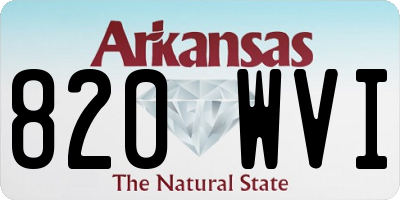 AR license plate 820WVI