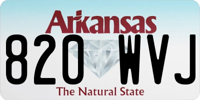 AR license plate 820WVJ