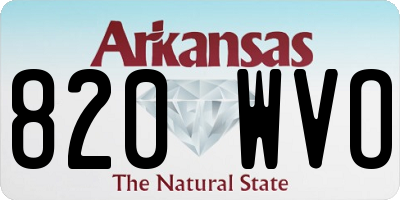 AR license plate 820WVO