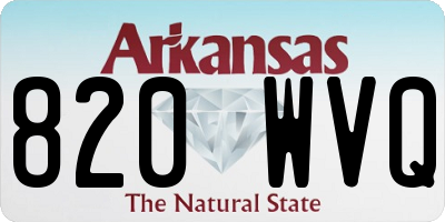 AR license plate 820WVQ