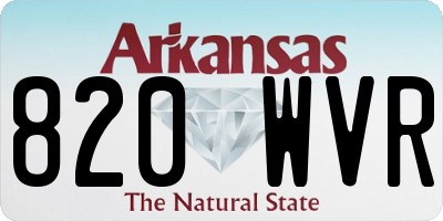 AR license plate 820WVR