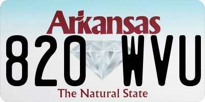 AR license plate 820WVU