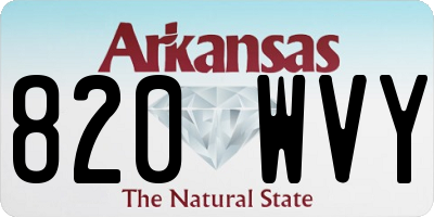 AR license plate 820WVY