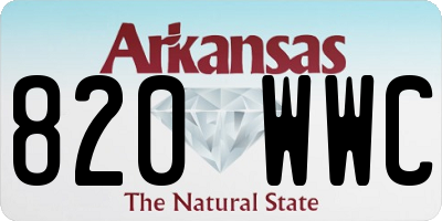 AR license plate 820WWC