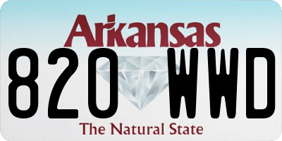 AR license plate 820WWD