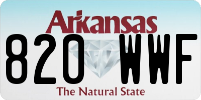 AR license plate 820WWF