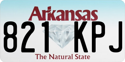 AR license plate 821KPJ