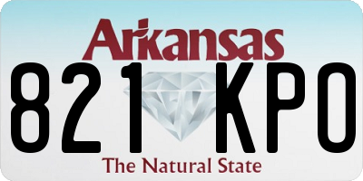 AR license plate 821KPO