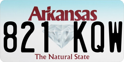 AR license plate 821KQW