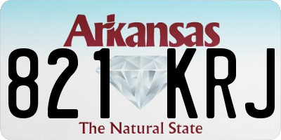 AR license plate 821KRJ