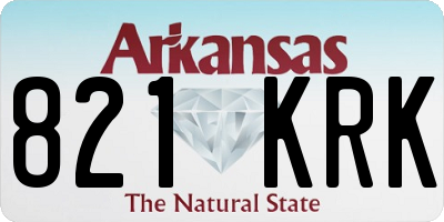 AR license plate 821KRK