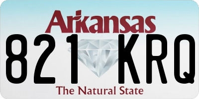 AR license plate 821KRQ