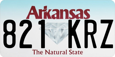 AR license plate 821KRZ