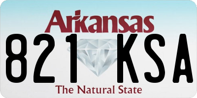 AR license plate 821KSA