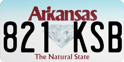 AR license plate 821KSB