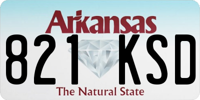 AR license plate 821KSD