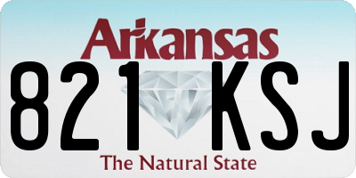AR license plate 821KSJ