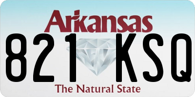 AR license plate 821KSQ