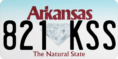 AR license plate 821KSS