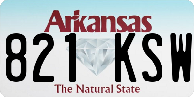 AR license plate 821KSW