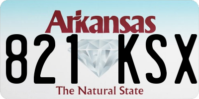 AR license plate 821KSX