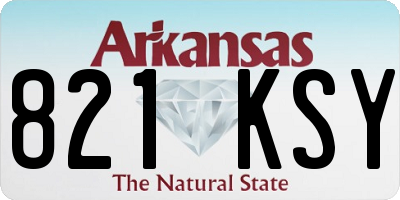 AR license plate 821KSY