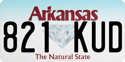 AR license plate 821KUD