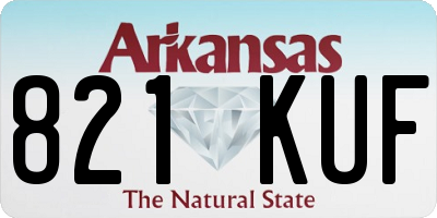 AR license plate 821KUF