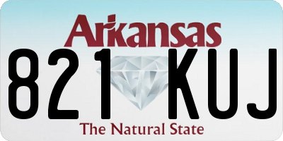 AR license plate 821KUJ