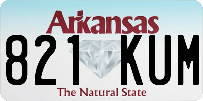 AR license plate 821KUM