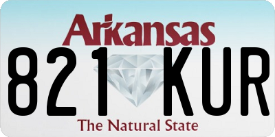 AR license plate 821KUR