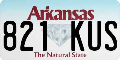 AR license plate 821KUS