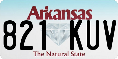 AR license plate 821KUV
