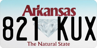 AR license plate 821KUX