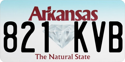 AR license plate 821KVB