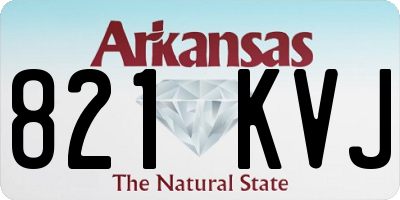 AR license plate 821KVJ