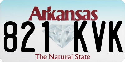 AR license plate 821KVK