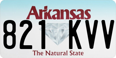 AR license plate 821KVV