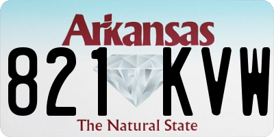 AR license plate 821KVW