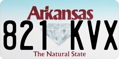 AR license plate 821KVX