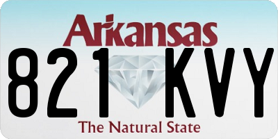 AR license plate 821KVY