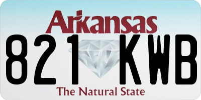 AR license plate 821KWB