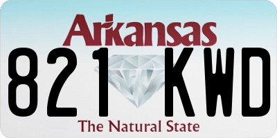 AR license plate 821KWD