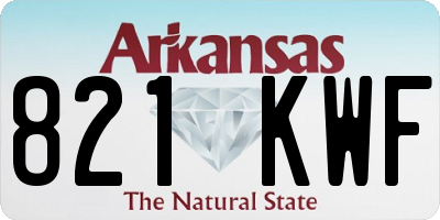 AR license plate 821KWF