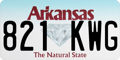 AR license plate 821KWG