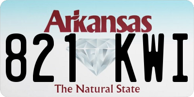 AR license plate 821KWI